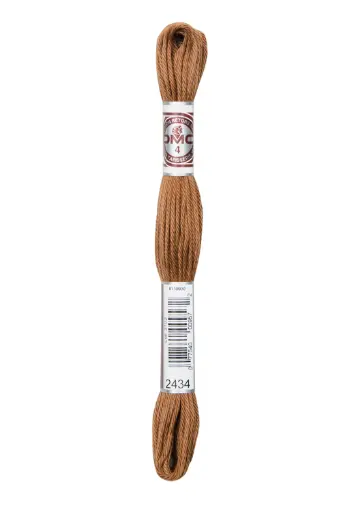 [89E2434] Fil à broder Retors Mat DMC 2434 Brun cigare