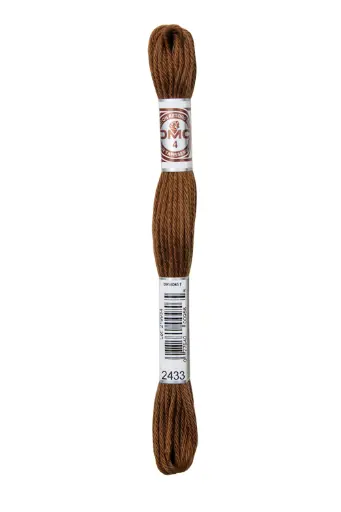 [89E2433] Fil à broder Retors Mat DMC 2433 Chocolat 
