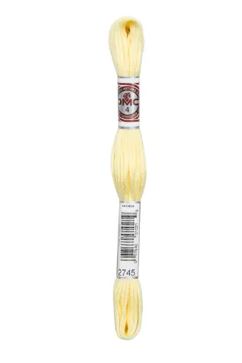 [89E2745] Fil à broder Retors Mat DMC 2745 Jaune banane