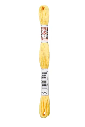 [89E2727] Fil à broder Retors Mat DMC 2727 Jaune pamplemousse