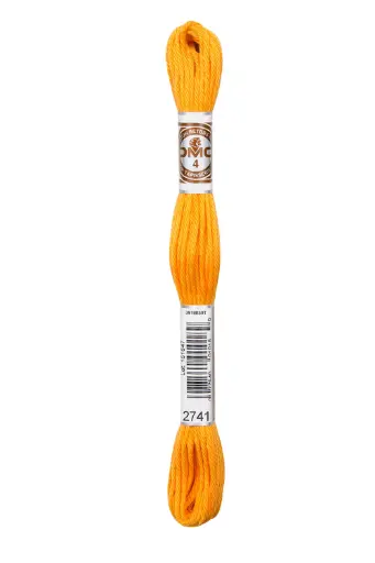 [89E2741] Fil à broder Retors Mat DMC 2741 Mandarine