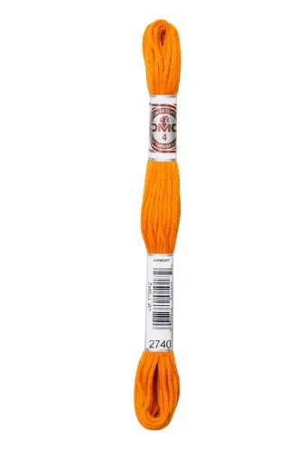 [89E2740] Fil à broder Retors Mat DMC 2740 Orange
