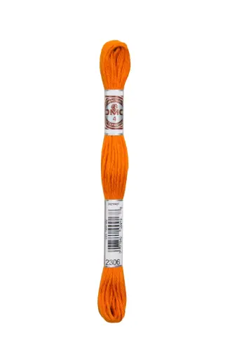 [89E2306] Fil à broder Retors Mat DMC 2306 Coquelicot