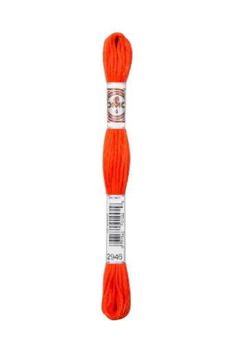 [89E2946] Fil à broder Retors Mat DMC 2946 Soleil couchant