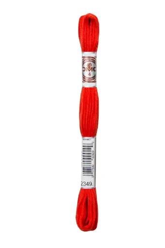 [89E2349] Fil à broder Retors Mat DMC 2349 Rouge vif