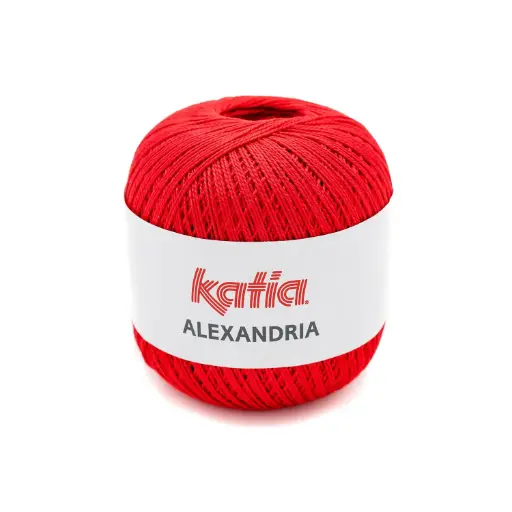 [ALEX4] Alexandria 100% coton peigné, gazé et mercerisé Katia 4 rouge 