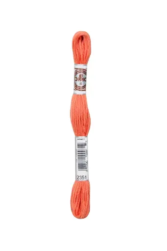 [89E2350] Fil à broder Retors Mat DMC 2350 Vermillon