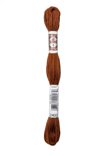 [89E2400] Fil à broder Retors Mat DMC 2400 Marron