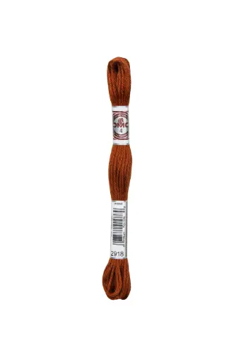 [89E2918] Fil à broder Retors Mat DMC 2918 Cuir Rouge