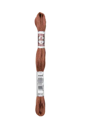 [89E2632] Fil à broder Retors Mat DMC 2632 Marron glacé