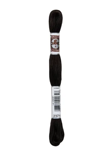 [89E2371] Fil à broder Retors Mat DMC 2371 Ebène