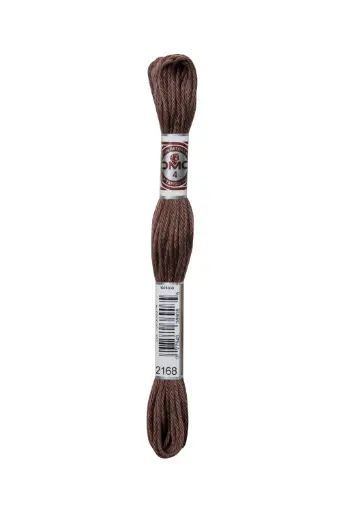 [89E2168] Fil à broder Retors Mat DMC 2168 Taupe foncé