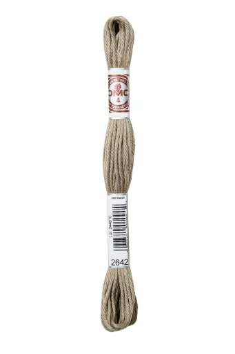 [89E2642] Fil à broder Retors Mat DMC 2642 Poivre blanc