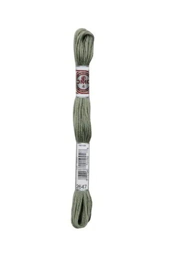 [89E2647] Fil à broder Retors Mat DMC 2647 Gris éléphant