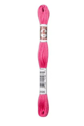[89E2899] Fil à broder Retors Mat DMC 2899 Rose fluo