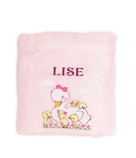 Motif maman canard brodé sur linge de bain au choix  