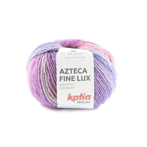 [AZTECA412] Azteca fine lux Laine Katia 412 Rosé-Orange clair-Bleu turquoise